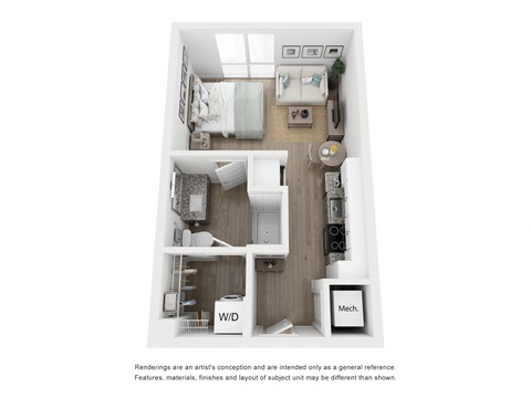 S1 Floor Plan at Link Apartments® H Street, Washington, DC, 20002